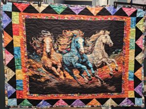 Wild Horses - Quilted Wall Hanging